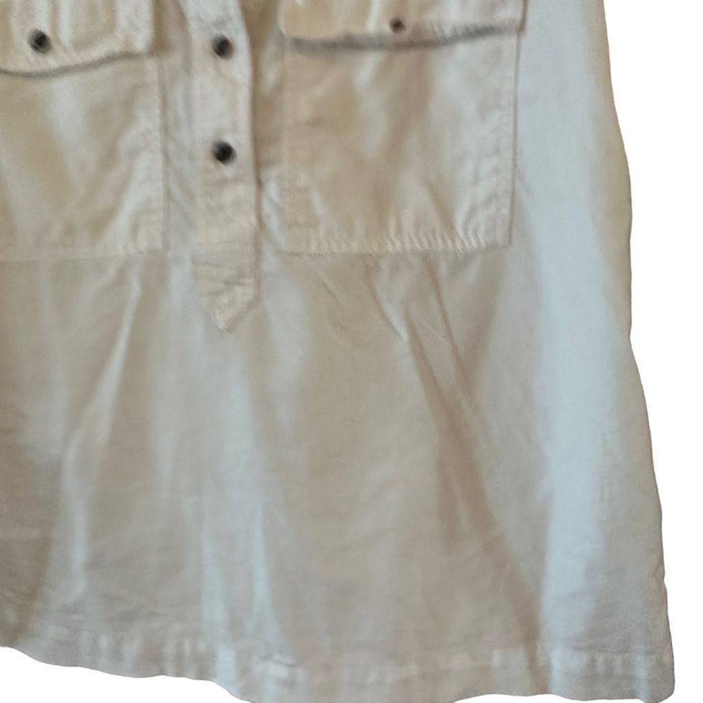 Universal Thread short sleeved white utility shirt w/collar & half buttons - Picture 4 of 14
